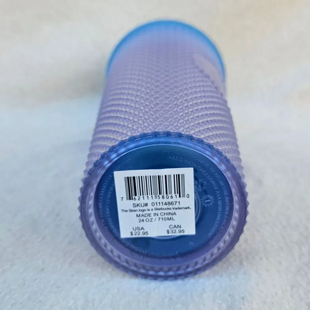 Starbucks Purple and Blue Studded Ombre Tumbler 24oz